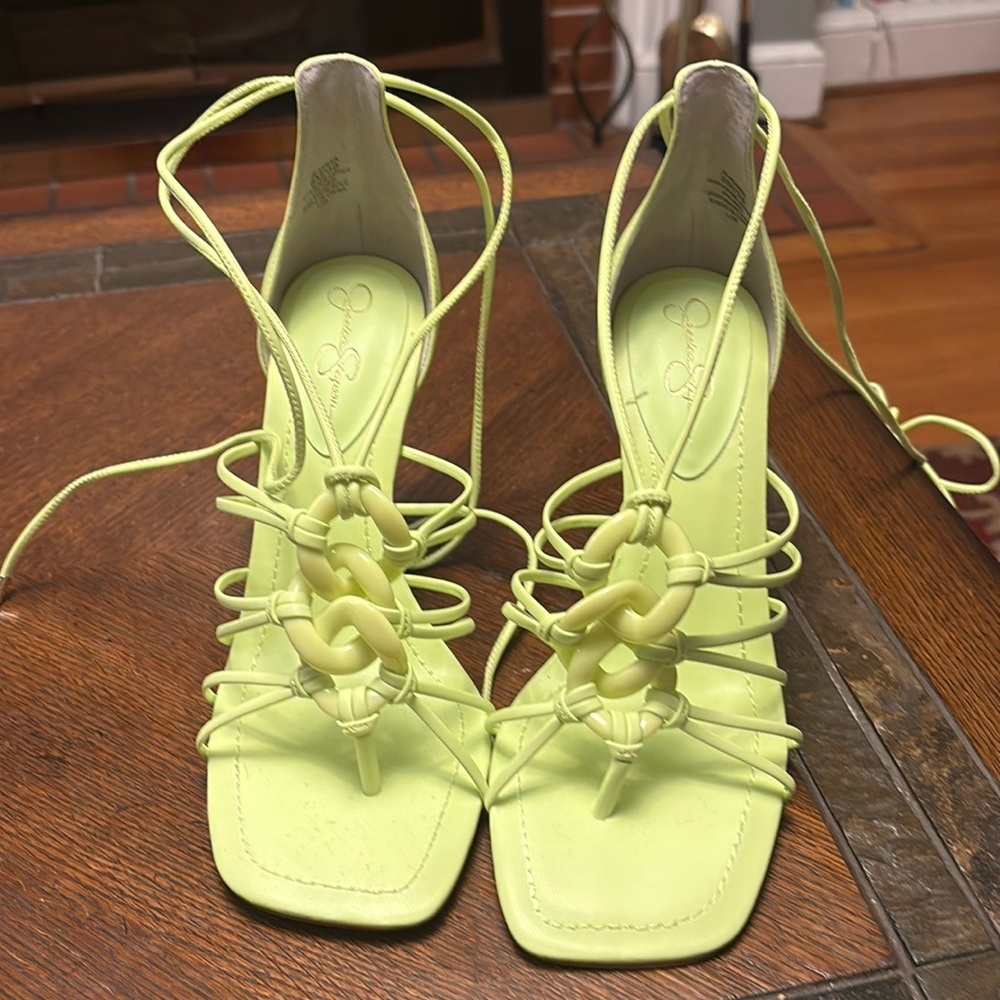 NEW Jessica Simpson Lime Green Strappy Heels